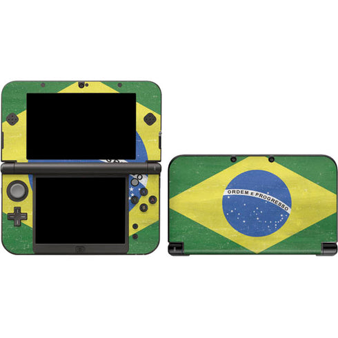 Brazil Flag Distressed Nintendo Skins